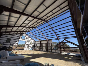 Barn updates Building the roof and siding in early January