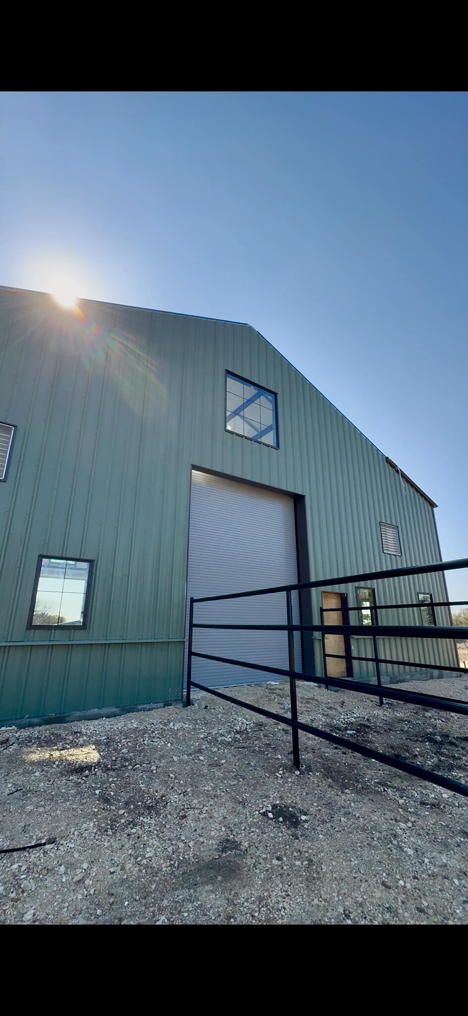 Construction on the giraffe barn nears completion in February