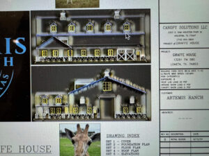 Initial Plans for the giraffe barn and apartment