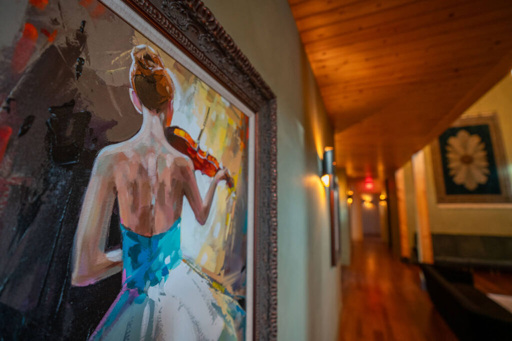 Fine art and painting library at the lodge