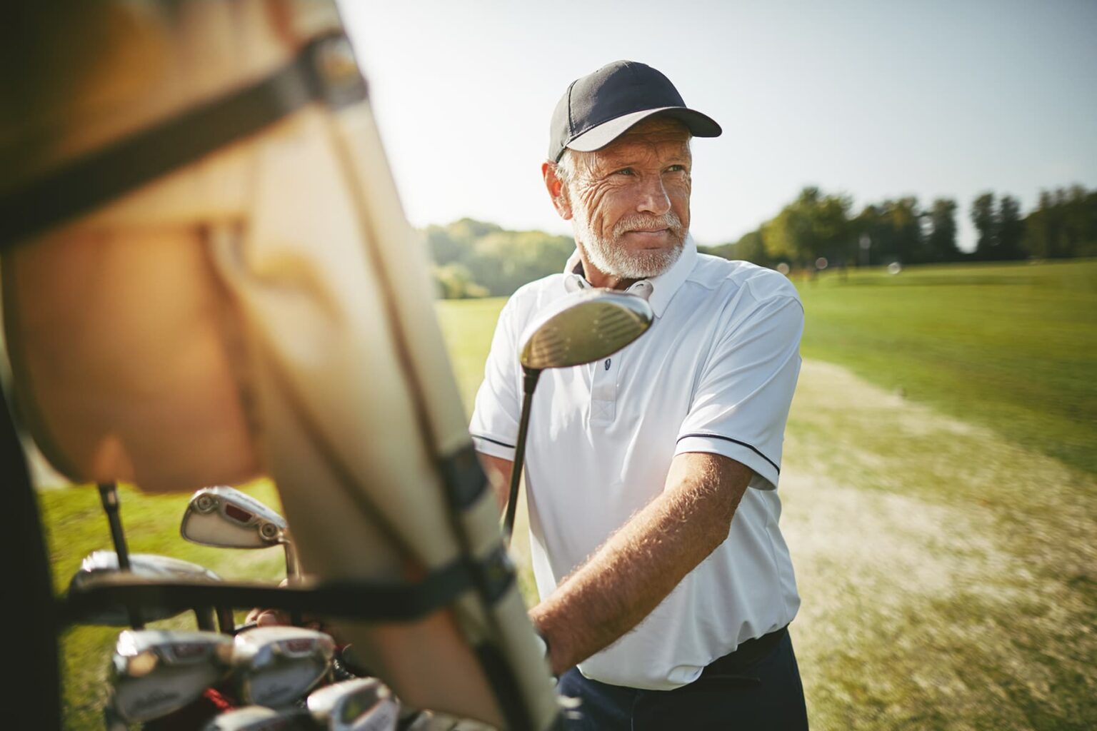 Leadership retreat man playing golf