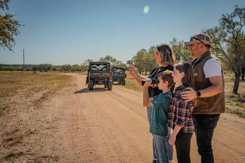 Family on wildlife photography adventure