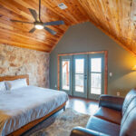 King master bedroom at The Cottage VRBO