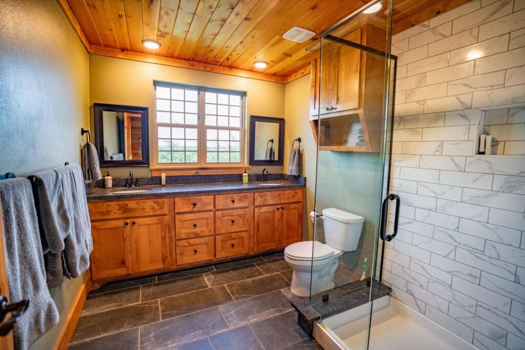 Private luxury bathroom upstairs AirBnB rental