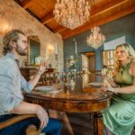 Couple wine tasting and private chef