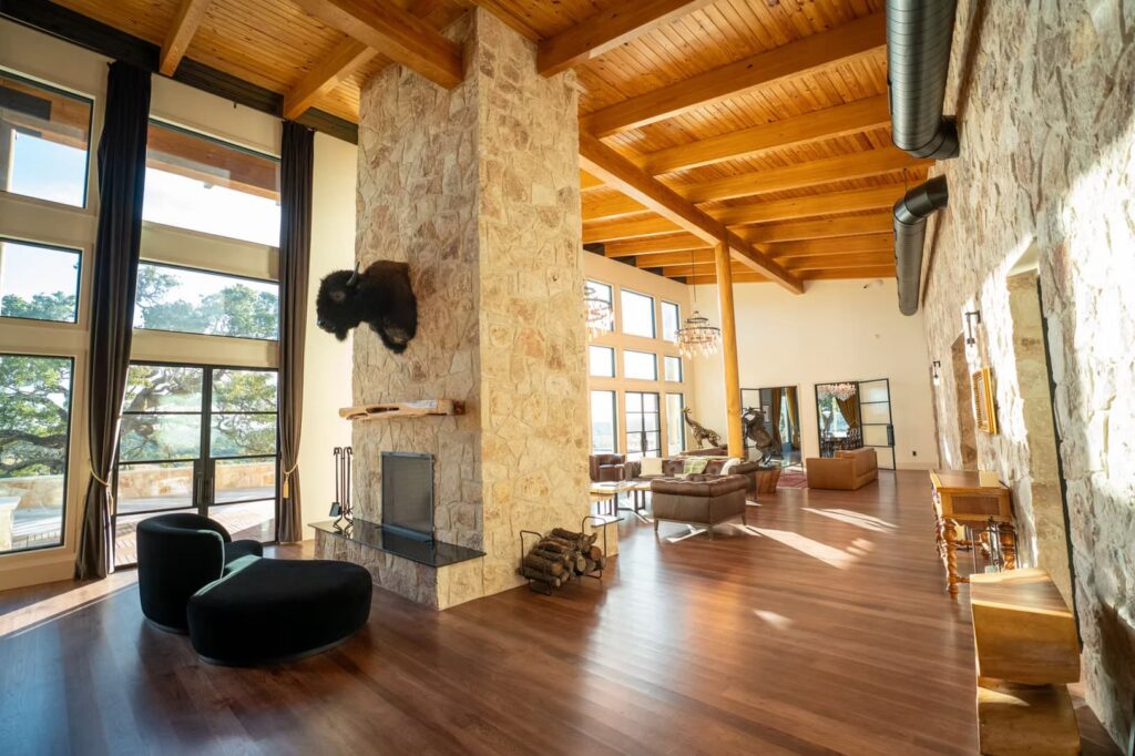 Gorgeous sun-drenched event spaces in the Great Room at the Lodge