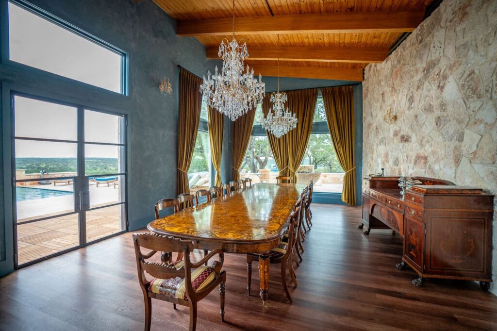 Bespoke dining room for private catered chefs dinner