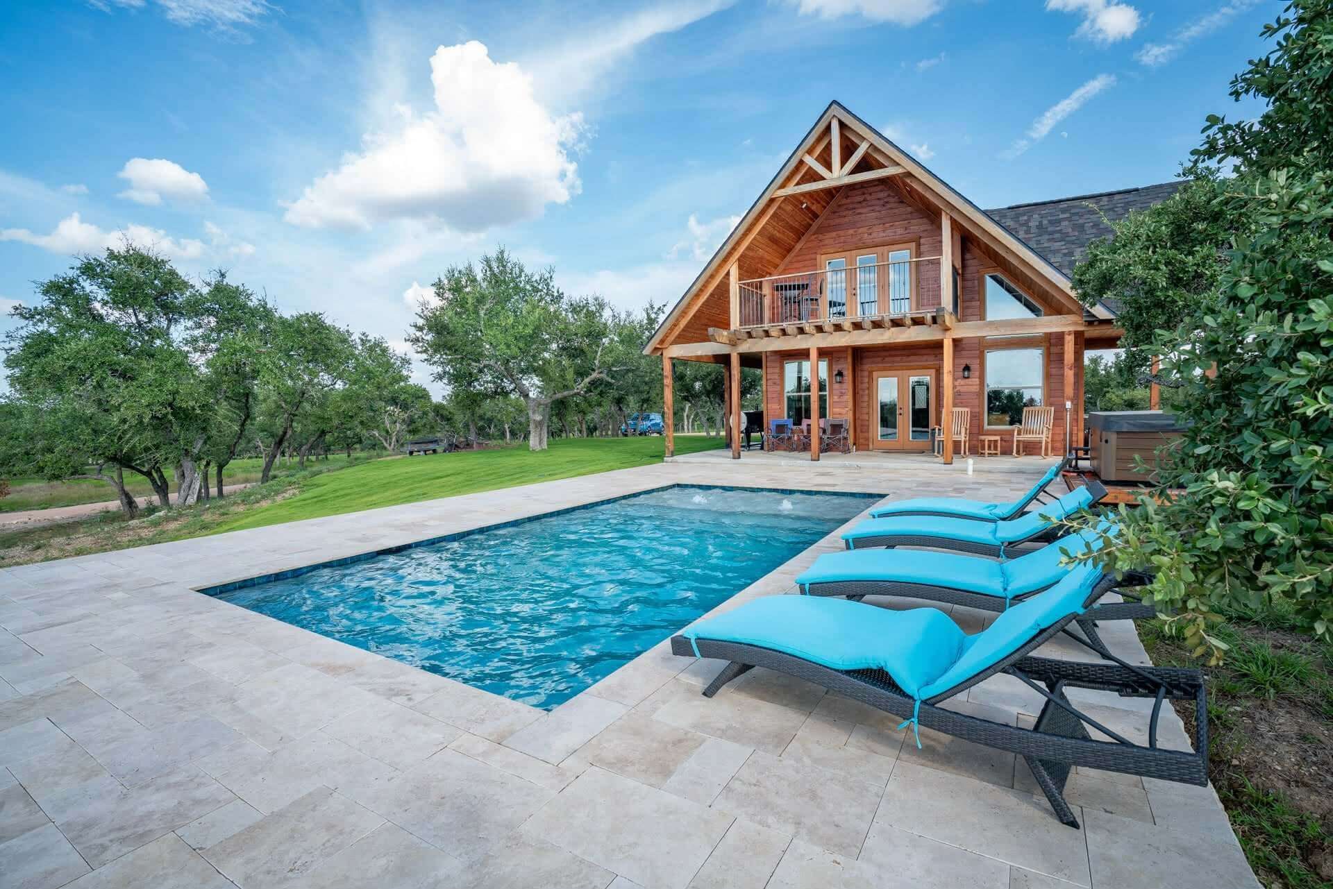 Artemis Cottage private pool, hot tub and Hill Country ranch setting
