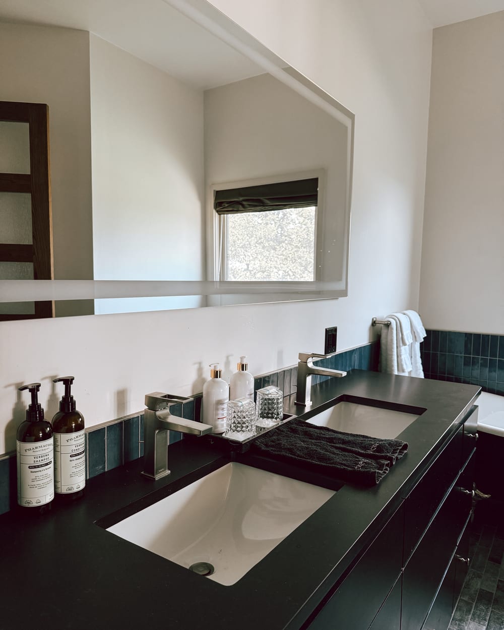 Artemis Lodge suite bathroom vanity - pair your stay with ranch experiences